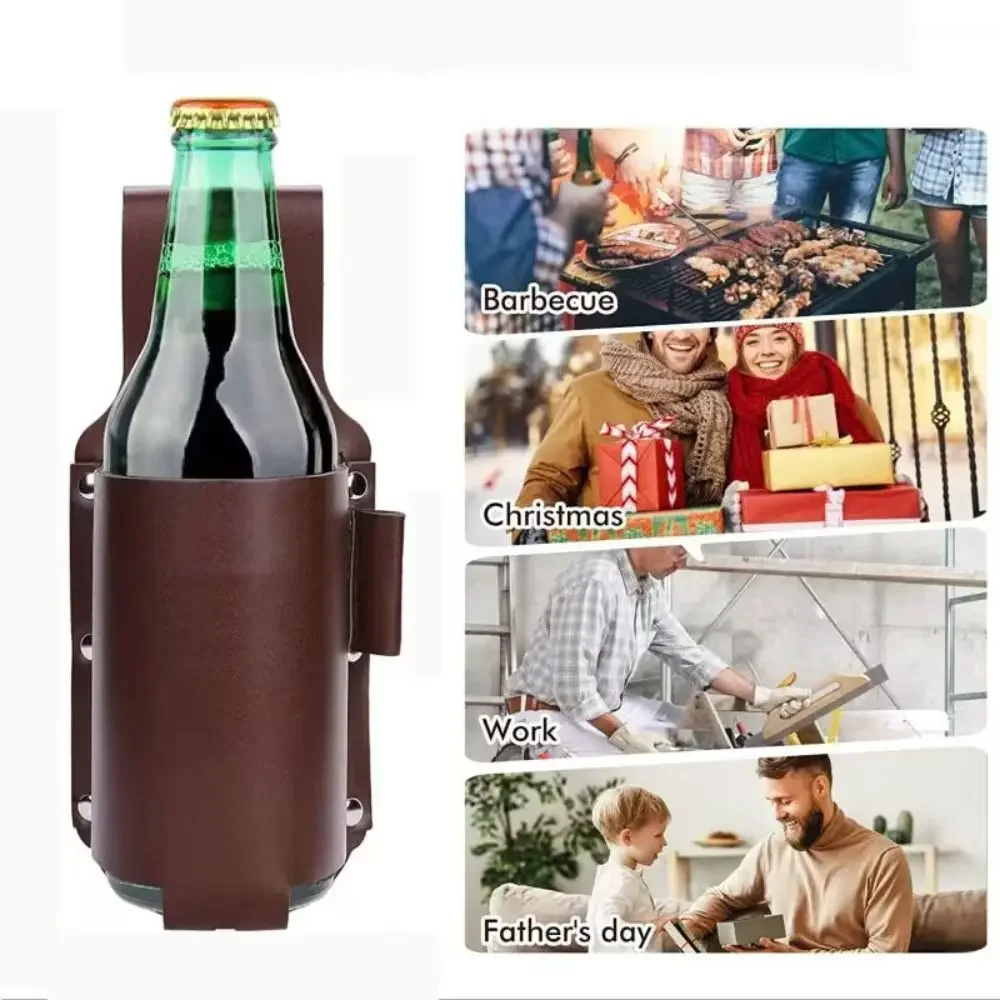 Wine Beer Holder - PU 가죽 맥주 병 허리 홀스터