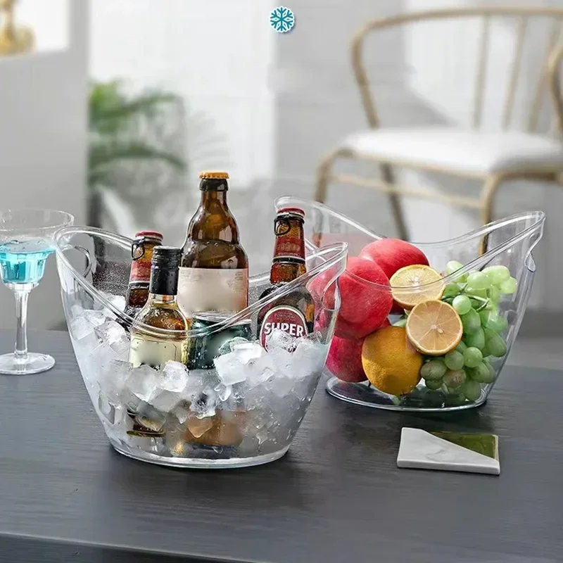 Wine Beer Holder - 4/8L 아이스 버킷 투명 아이스 큐브
