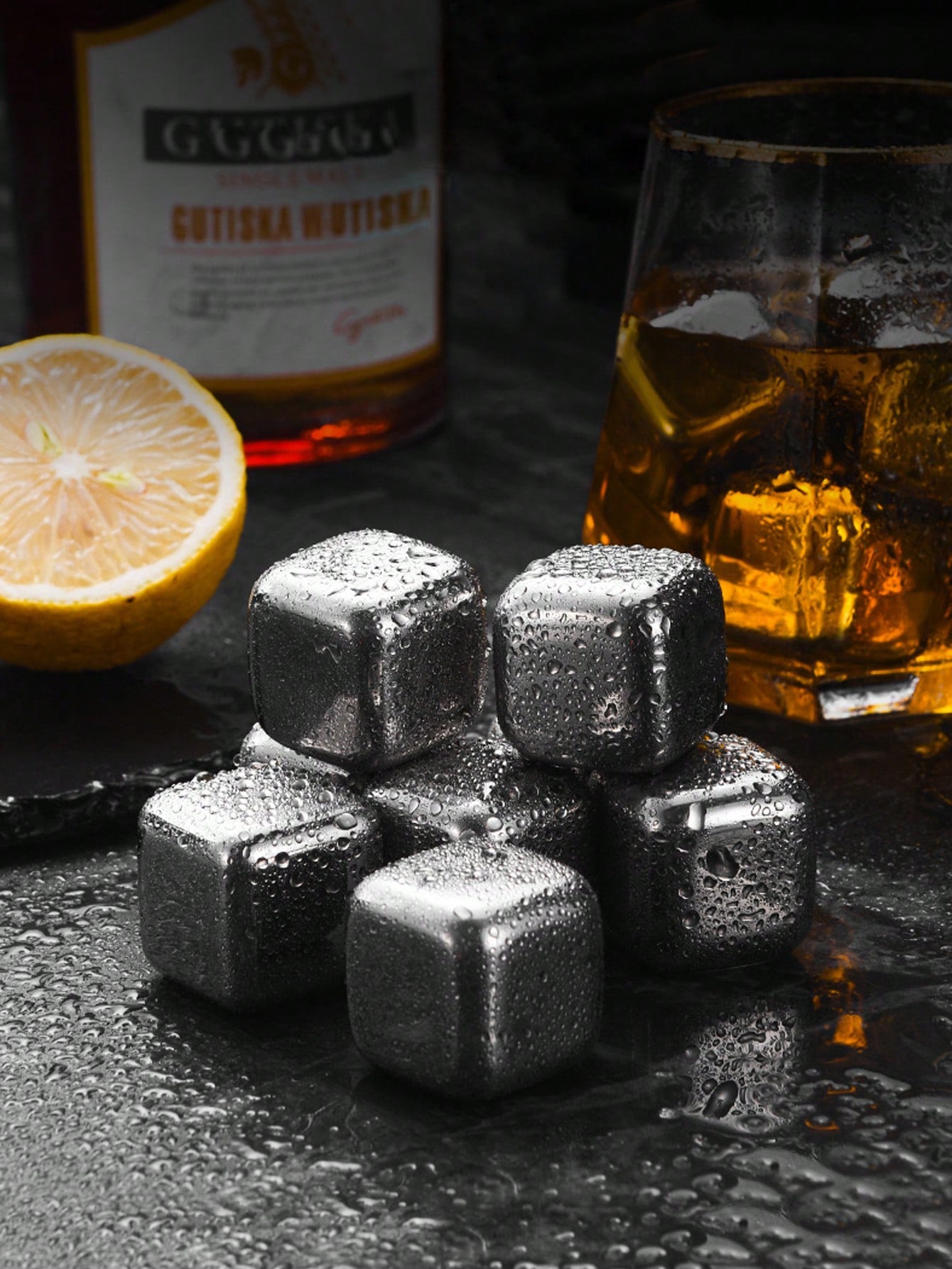4개 스테인레스 스틸 아이스 큐브, 빠른 냉각을 위한  - Whiskey Stone Set 리뷰 및 가격