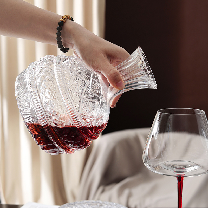 DEOUNY 유럽 스타 다이아몬드 회전 와인 디캔터,  - Wine Beer Whiskey 리뷰 및 가격