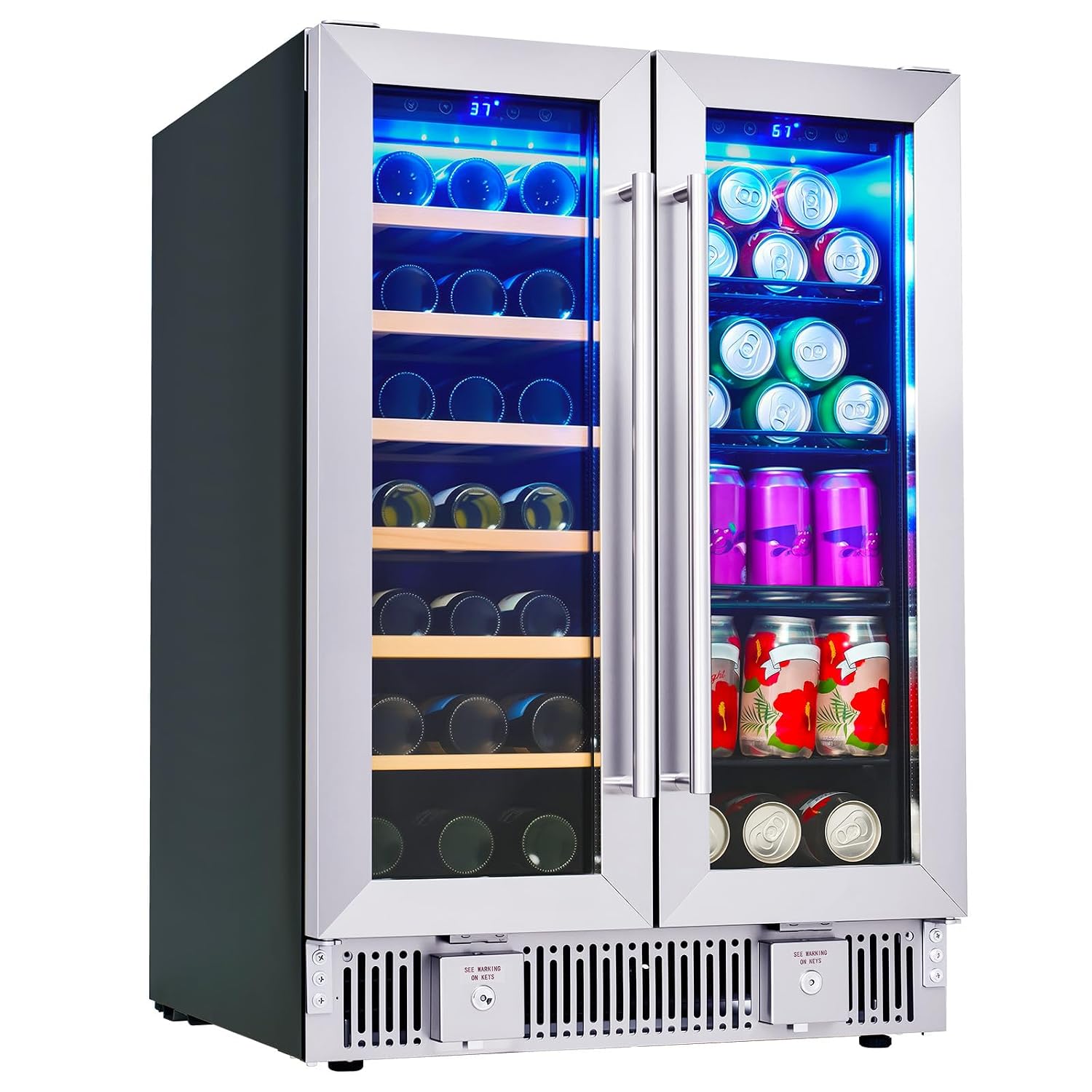 음료 냉장고, 24인치 듀얼 존 와인 및 맥주 냉장고  - Wine Beer Fridge Under Counter 리뷰 및 가격