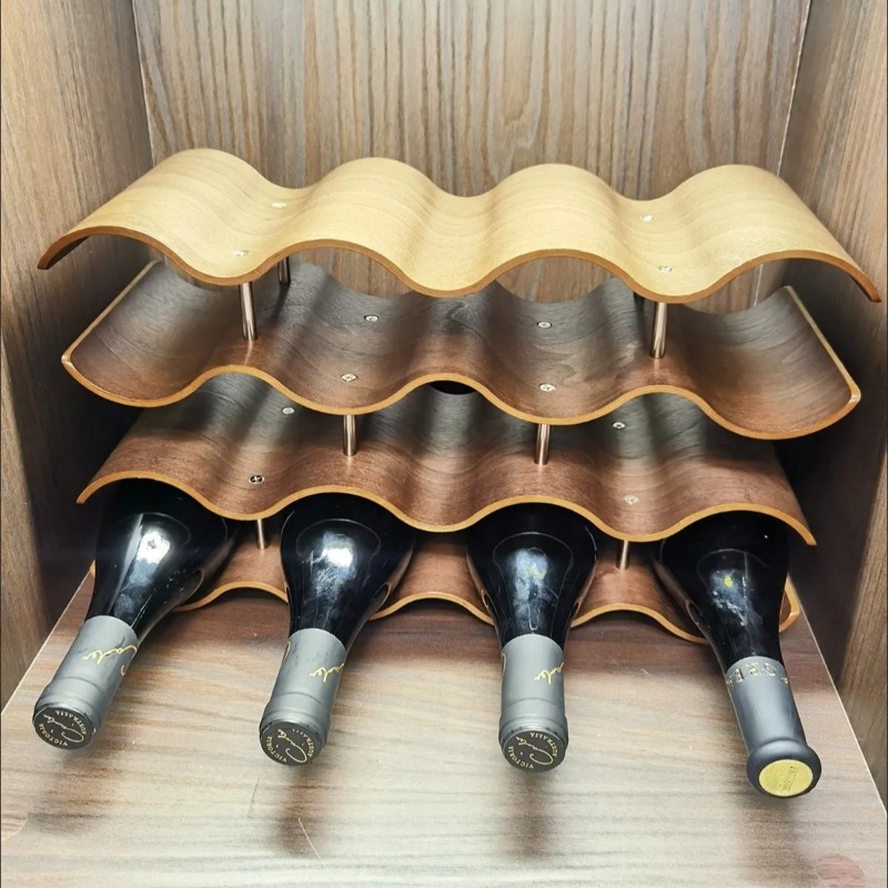 물결 모양의 와인 병 홀더 나무 와인 랙 우아한 현대  - Wine Beer Holder 리뷰 및 가격