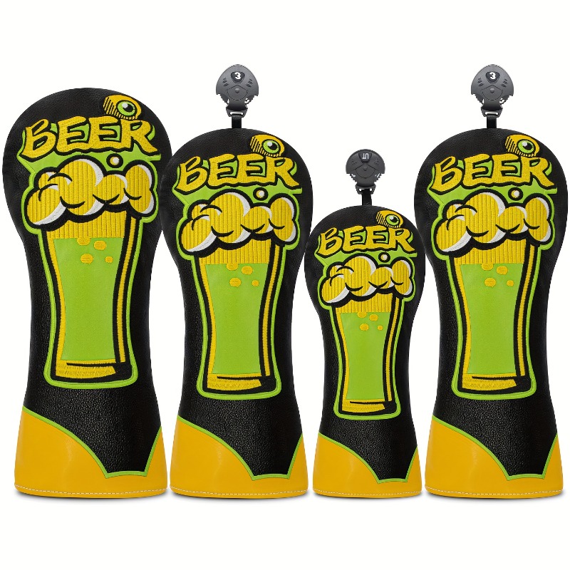 골프 클럽 헤드 커버 - 맥주잔 디자인과 맥주병 그래픽 - Beer & Wine Grab 리뷰 및 가격