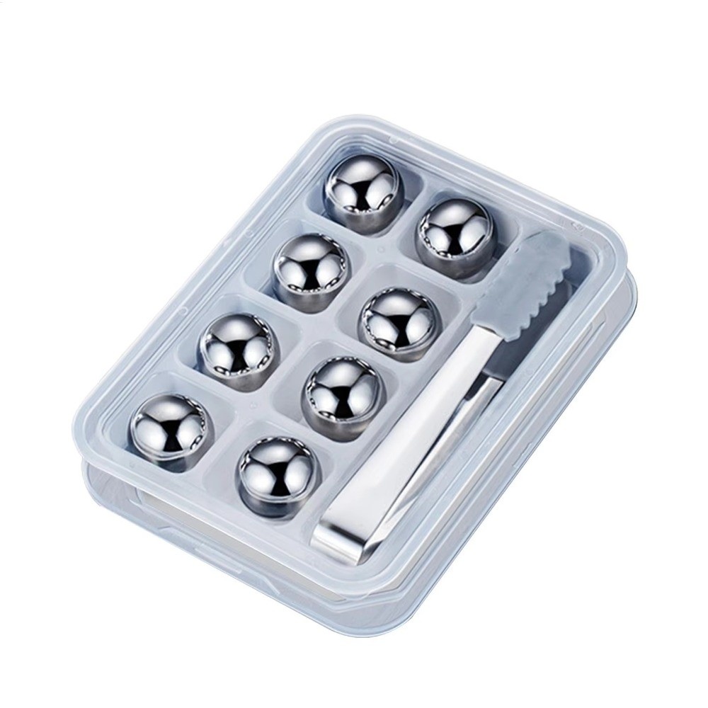 25mm 스테인리스 스틸 아이스 큐브 볼 재사용 가능한 - Whiskey Stone Set 리뷰 및 가격